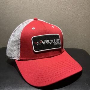 Vexus Unisex Adult Boats Cap Red, Adjustable Strapback Mesh Trucker Hat
